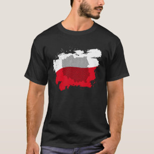 Polnischer Priese Polnische Flagge Polska Karte Po T-Shirt