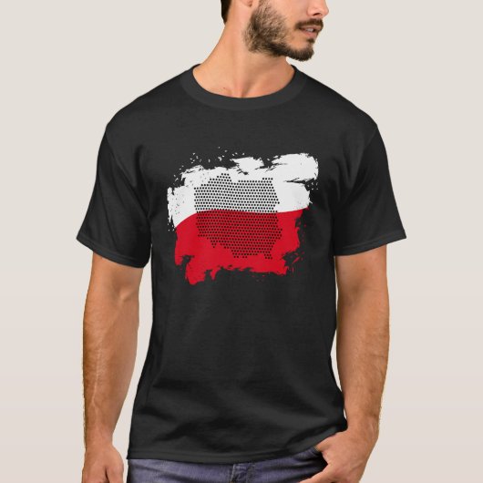 Polnischer Priese Polnische Flagge Polska Karte Po T-Shirt (Vorderseite)
