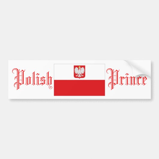Polnischer Prinz, Autoaufkleber (Vorne)