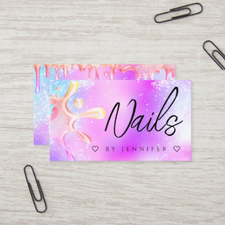 Polnischer Splash-Nails QR-Code für den holografis Visitenkarte