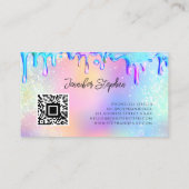 Polnischer Splash-Nails QR-Code für den holografis Visitenkarte (Rückseite)