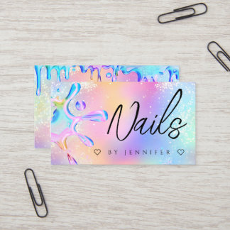 Polnischer Splash-Nails QR-Code für den holografis Visitenkarte