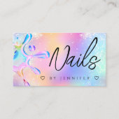 Polnischer Splash-Nails QR-Code für den holografis Visitenkarte (Vorderseite)