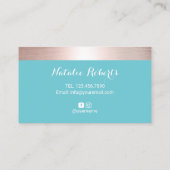 Polnischer Splash Rose Goldnagelsalon Visitenkarte (Rückseite)