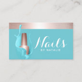 Polnischer Splash Rose Goldnagelsalon Visitenkarte (Vorderseite)