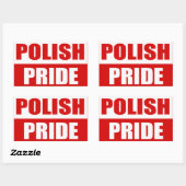Polnischer Stolz Rechteckiger Aufkleber (Blatt)
