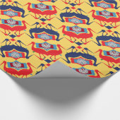 Polnischer Storch und Adler Wycinanki Geschenkpapier (Ecke)