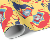 Polnischer Storch und Adler Wycinanki Geschenkpapier (Rolleneckpunkt)