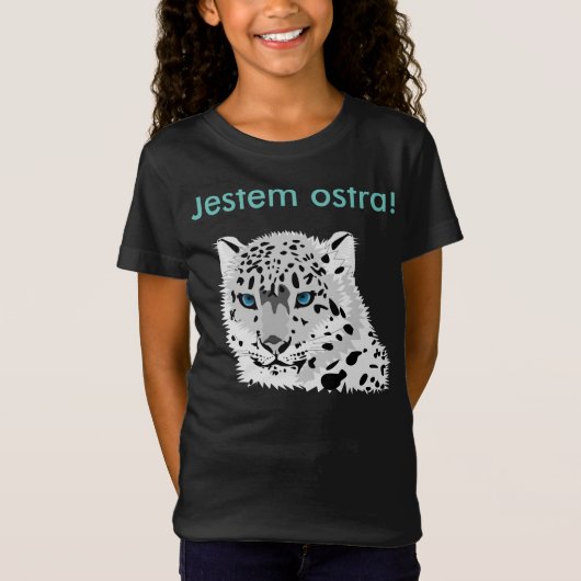 Polnischer T - Shirt "Biały Lampart " (Vorderseite)