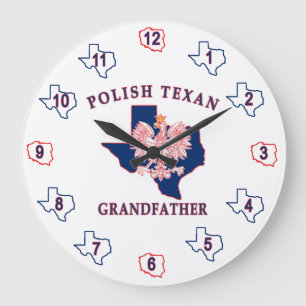 Polnischer Texanischer Großvater Große Wanduhr
