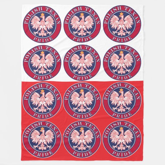 Polnischer Texanstolz Fleecedecke (Vorderseite)