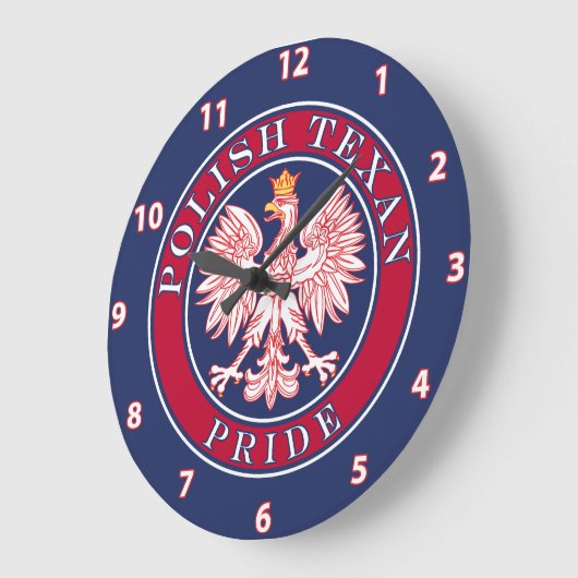 Polnischer Texanstolz Große Wanduhr (Winkel)
