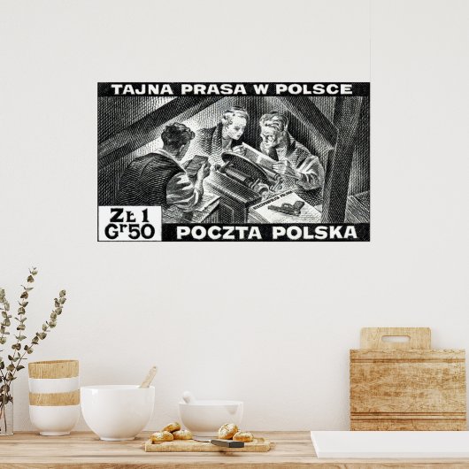 Polnischer Untergrund des Zweiten Weltkriegs Poster (Küche)