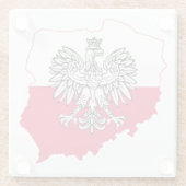 Polnischer Untersetzer für Flaggenglas (Rückseite)