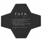 Polnischer Vater - Geschenk für TATA - Schwarz Fußball (Flach)