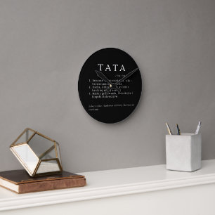 Polnischer Vater - Geschenk für TATA - Schwarz Runde Wanduhr