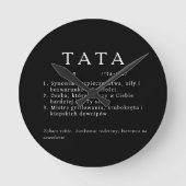 Polnischer Vater - Geschenk für TATA - Schwarz Runde Wanduhr (Vorderseite)