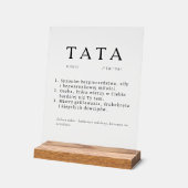 Polnischer Vater-Geschenk - TATA-Definition-T - Sh Acrylschild (Winkel)