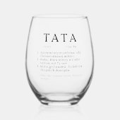 Polnischer Vater-Geschenk - TATA-Definition-T - Sh Weinglas Ohne Stiel (Vorderseite)