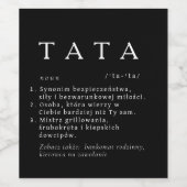 Polnischer Vater - Geschenk - TATA - Definition Weinetikett (Einzelnes Label)
