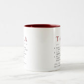 Polnischer Vater - Geschenk - TATA - Definition Zweifarbige Tasse (Mittel)