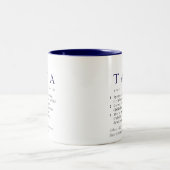 Polnischer Vater - Geschenk - TATA - Definition Zweifarbige Tasse (Mittel)