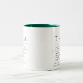 Polnischer Vater - Geschenk - TATA - Definition Zweifarbige Tasse (Mittel)