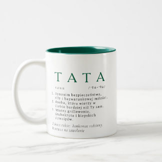 Polnischer Vater - Geschenk - TATA - Definition Zweifarbige Tasse
