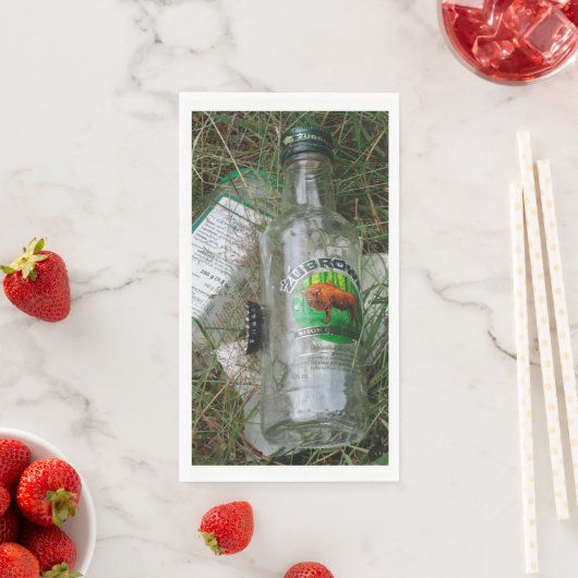 Polnischer Vodka Gasttuch Napkins Bison Grass Serviette (Beispiel)