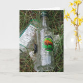 Polnischer Vodka Grußkartenfavorit Karte (Gelbe Blume)