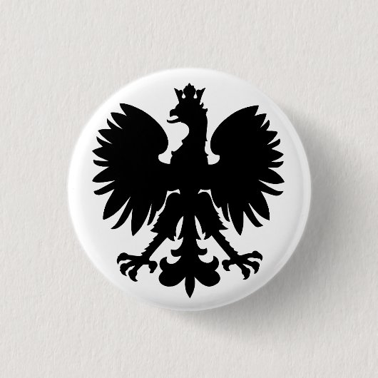 Polnischer Wappen-Adler Button (Vorderseite)