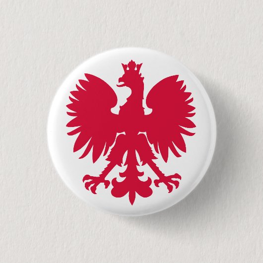 Polnischer Wappen-Adler Button (Vorderseite)