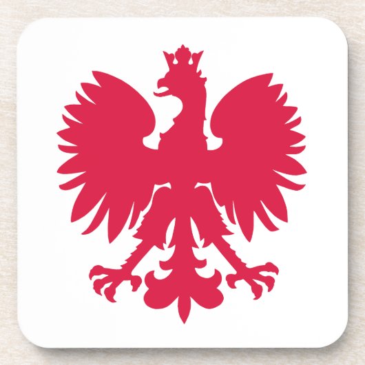 Polnischer Wappen-Adler Getränkeuntersetzer (Vorderseite)