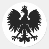 Polnischer Wappen-Adler Runder Aufkleber (Vorderseite)