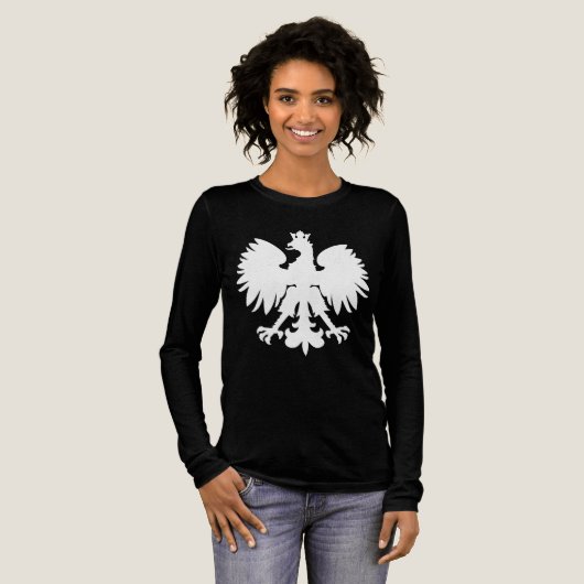 Polnischer Wappen-Adler Tri-Blend Shirt (Volle Vorderseite)