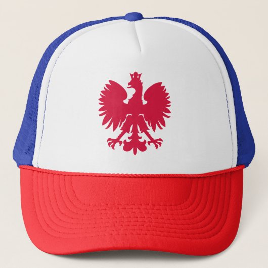 Polnischer Wappen-Adler Truckerkappe (Vorderseite)