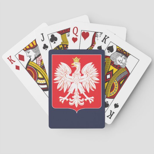 Polnischer Wappenmantel Spielkarten (Rückseite)
