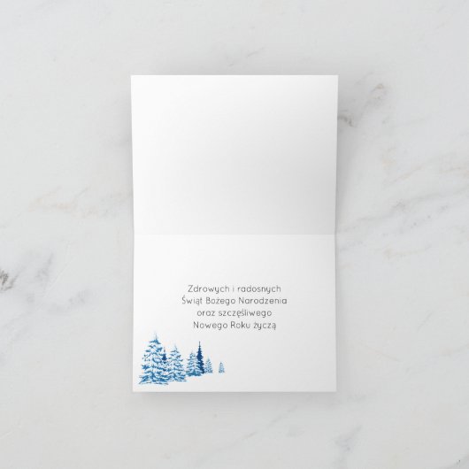 Polnischer Weihnachtsbaum Feiertagskarte (Innenseite)