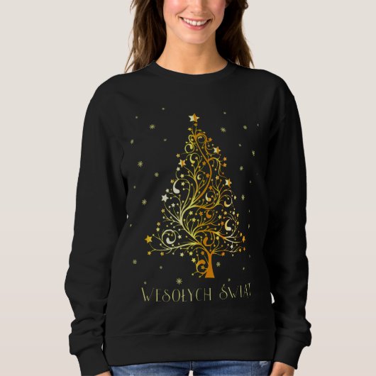 Polnischer Weihnachtsbaum Polnischer Dekoration Or Sweatshirt (Vorderseite)