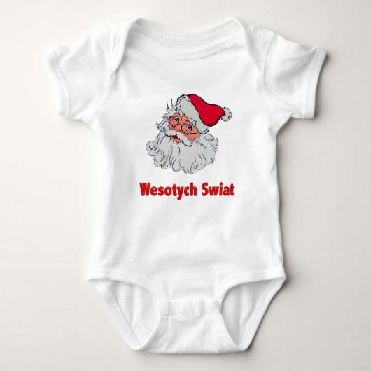 Polnischer Weihnachtsmann #2 Baby Strampler (Vorderseite)