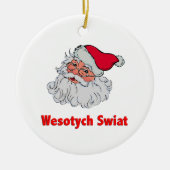 Polnischer Weihnachtsmann #2 Keramikornament (Vorne)