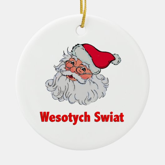 Polnischer Weihnachtsmann #2 Keramikornament (Vorne)