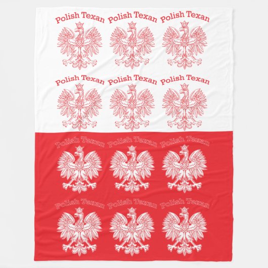 Polnischer Weißadler Fleecedecke (Vorderseite)
