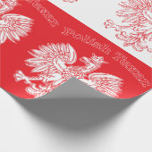Polnischer Weißadler Geschenkpapier (Ecke)