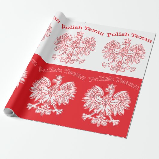 Polnischer Weißadler Geschenkpapier (Ungerollt)