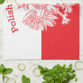 Polnischer Weißadler Geschirrtuch (Gefaltet)