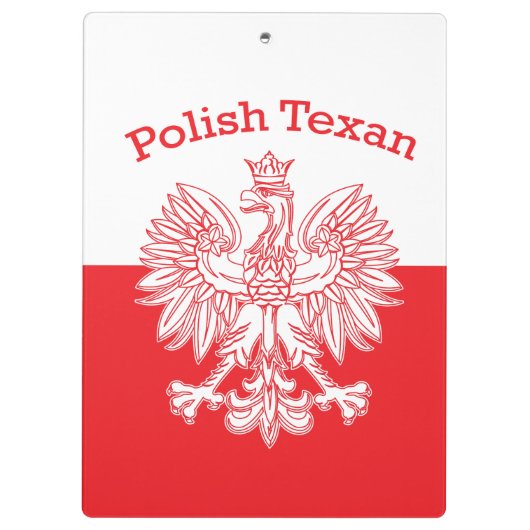 Polnischer Weißadler Klemmbrett (Rückseite)