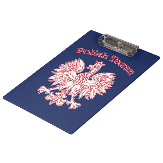 Polnischer Weißadler Klemmbrett (Schrägansicht)