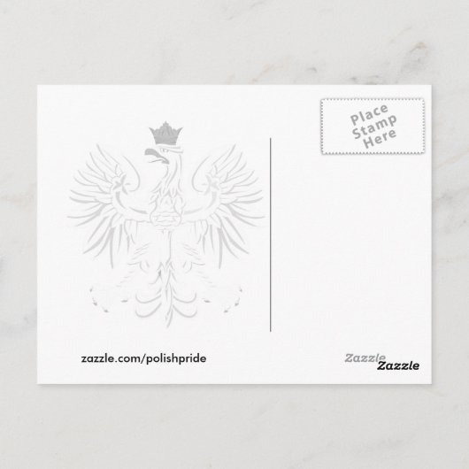 Polnischer Weißadler Postkarte (Rückseite)