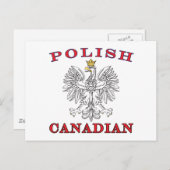 Polnischer Weißadler Postkarte (Vorne/Hinten)